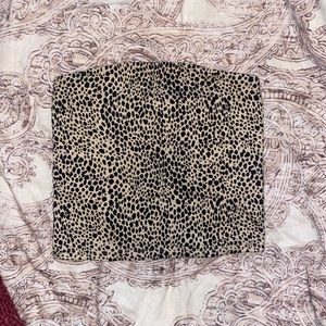 American Eagle Leopard Tube Top